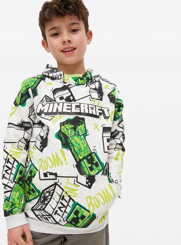 Minecraft Graphic Print Hoodie  5 years